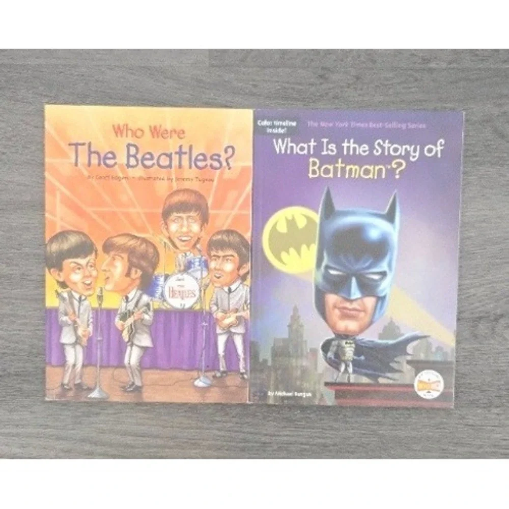 Who HQ Book Lot: What Is‎ the Story of Batman? & Who Were The Beatles?